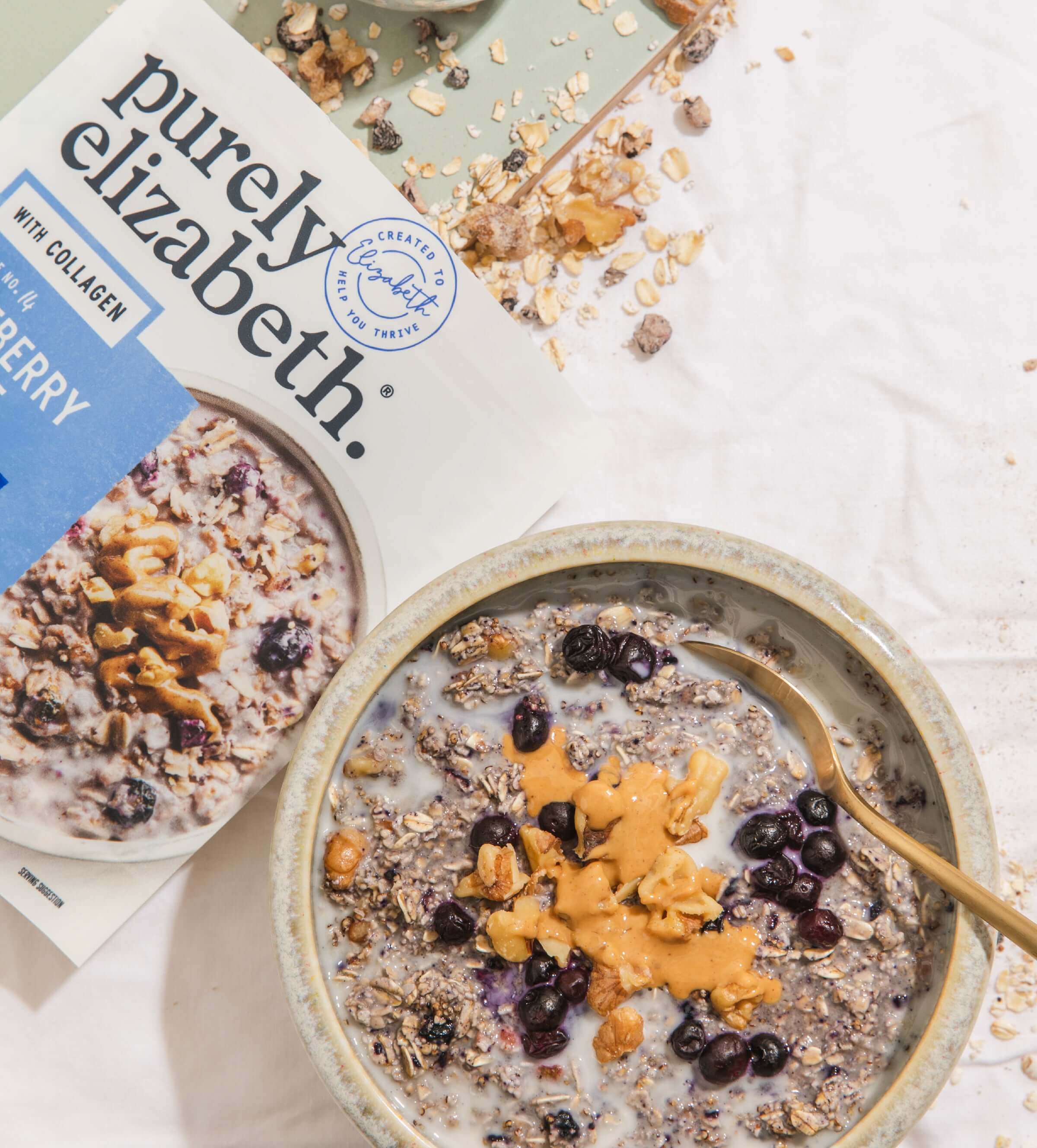 Blueberry Walnut Superfood Oatmeal Pouch with Collagen - Image 4
